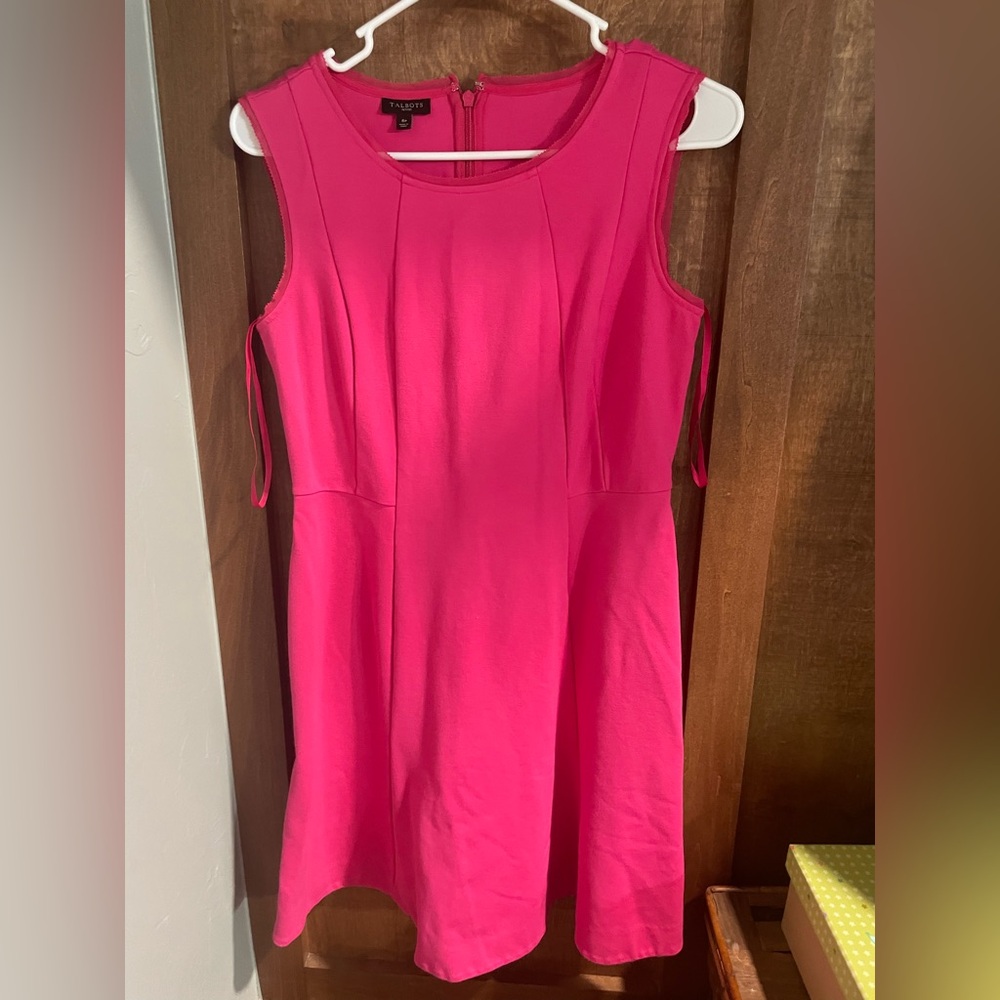 Talbots Fuchsia Pink Sleeveless Knit Dress 8p
